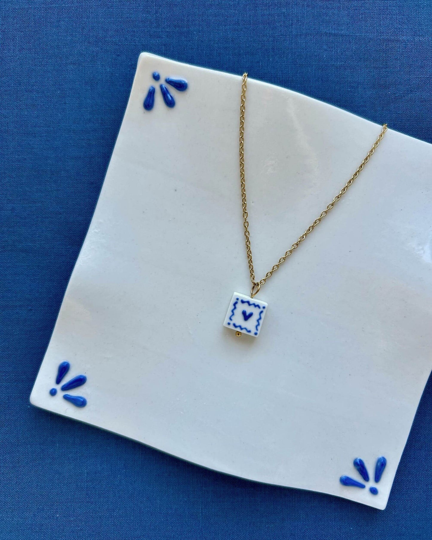 Heart Tiny Tile Necklace