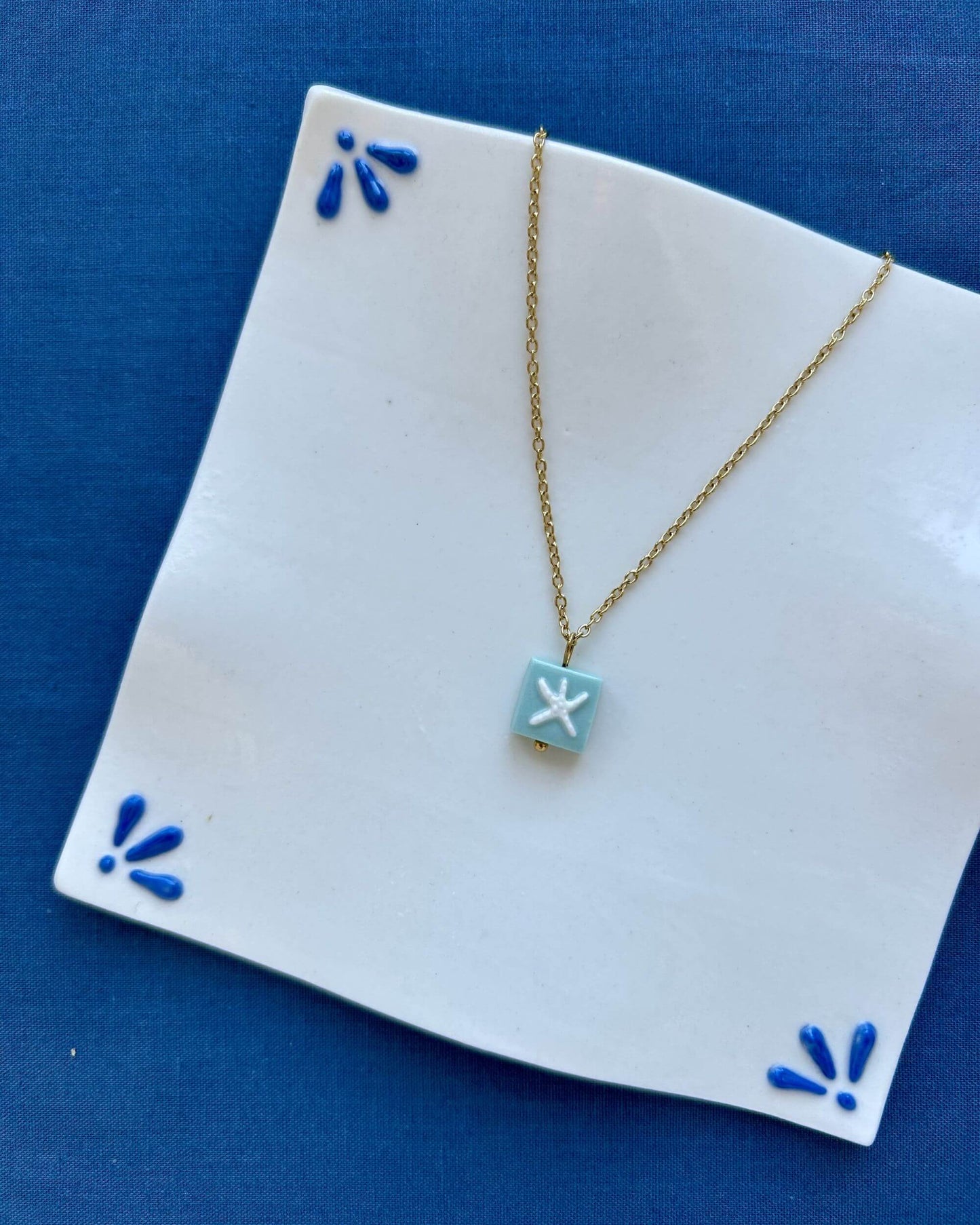 Starfish Lagoon Tile Necklace