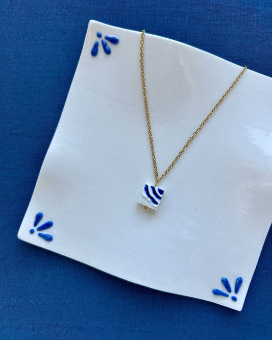 Wave Tiny Tile Necklace