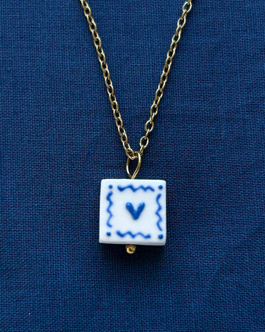 Heart Tiny Tile Necklace
