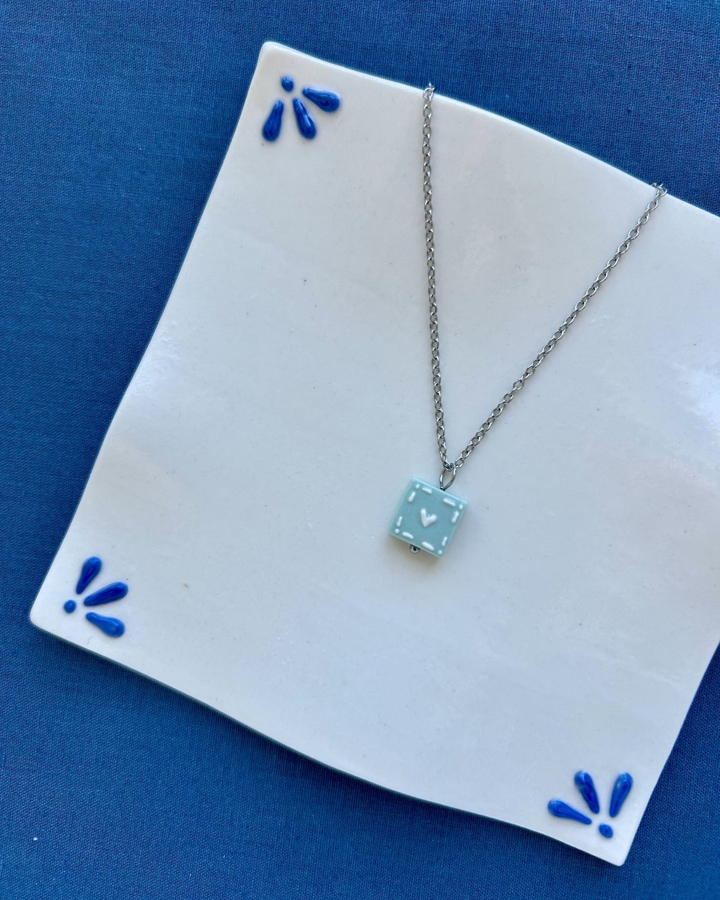 Heart Lagoon Tile Necklace