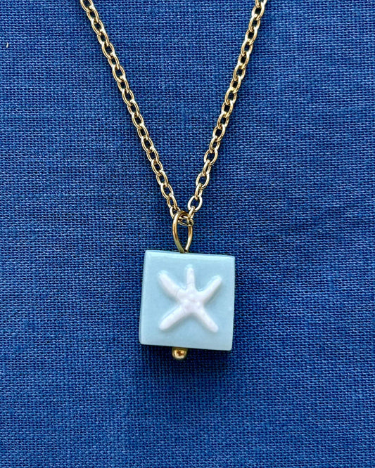 Starfish Lagoon Tile Necklace