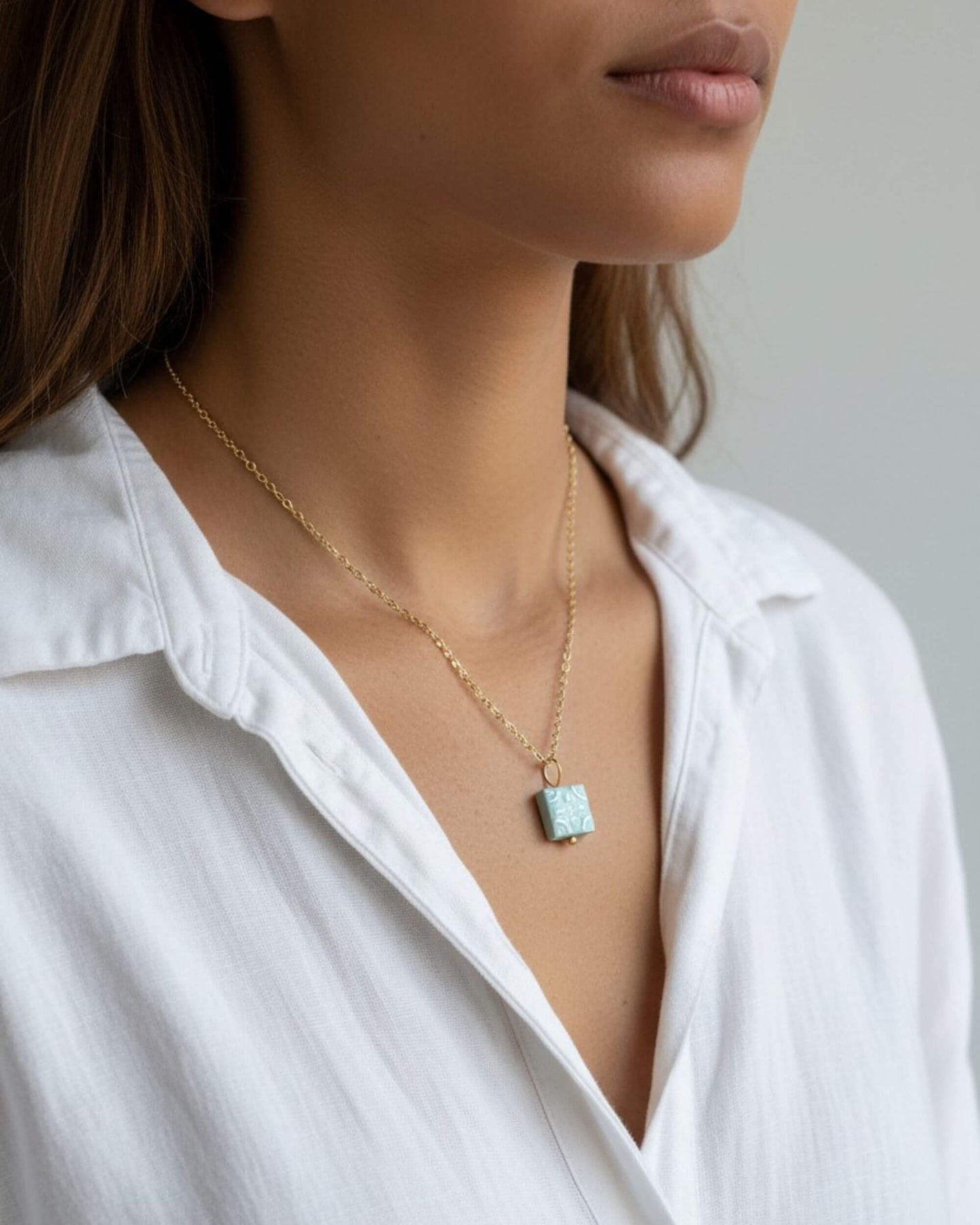 Traditional Lagoon Tile Necklace