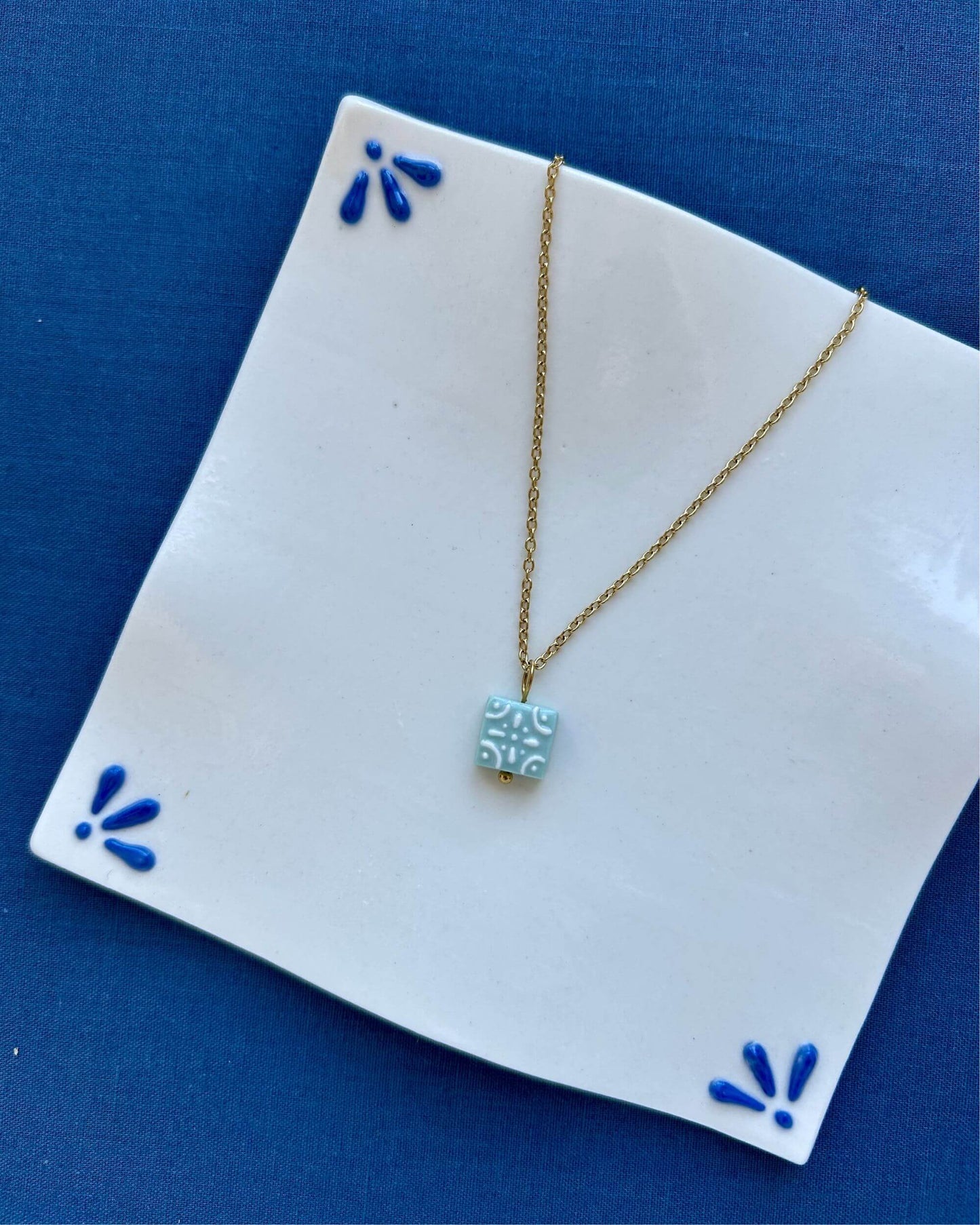 Traditional Lagoon Tile Necklace