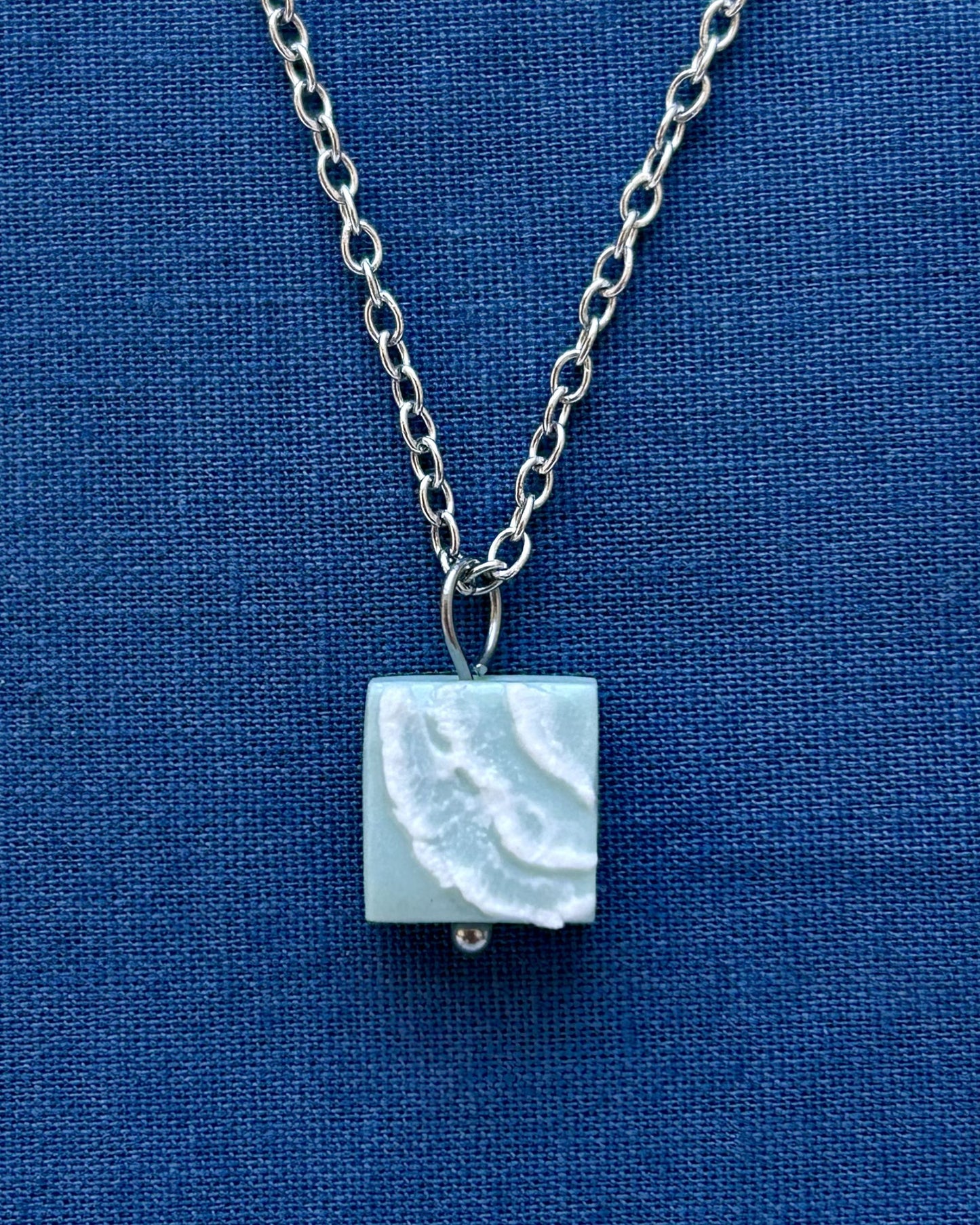 Wave Lagoon Tile Necklace