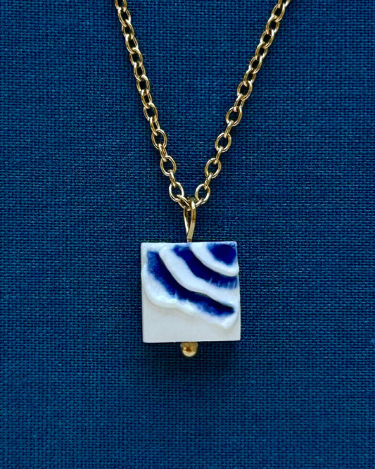 Wave Tiny Tile Necklace