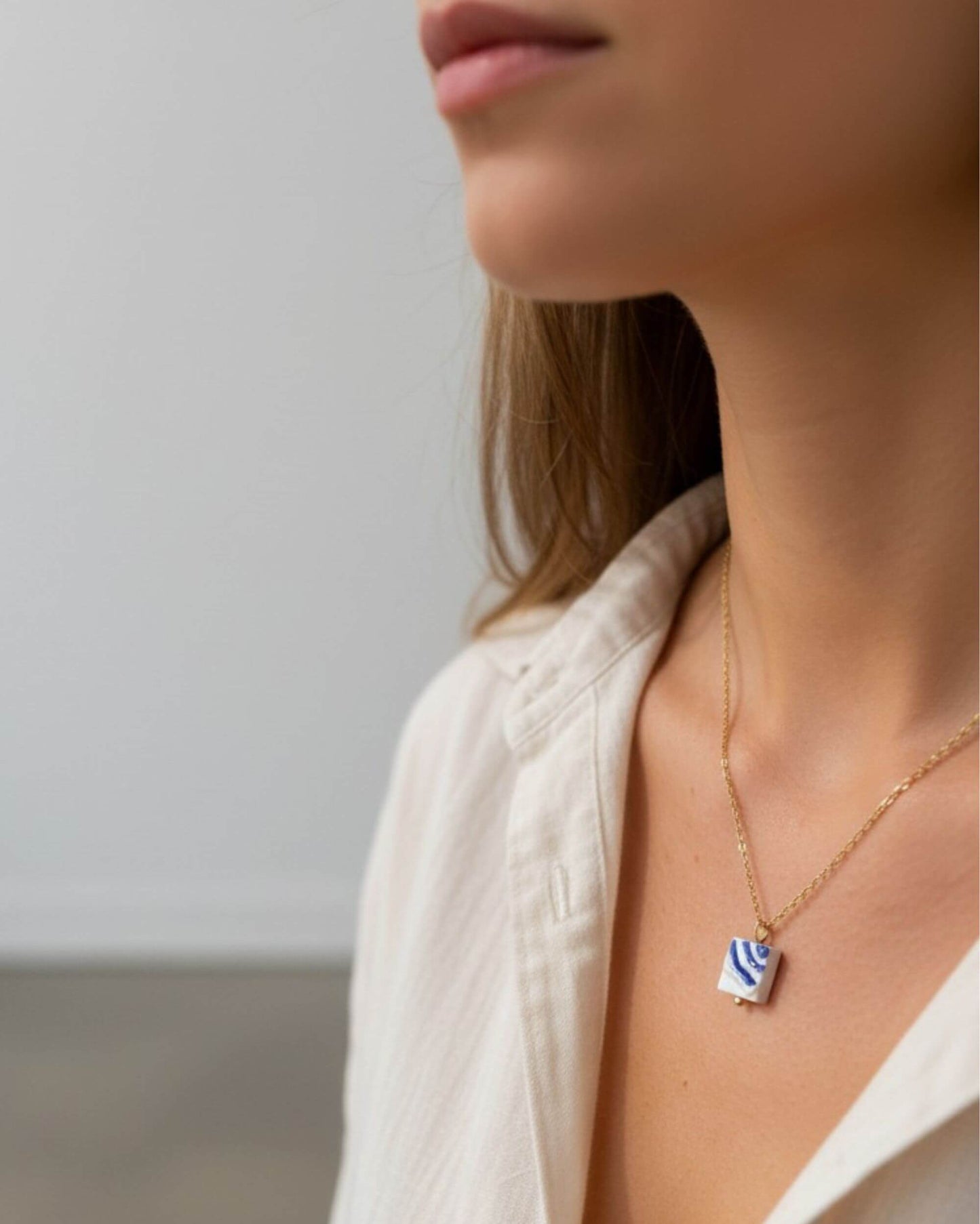 Wave Tiny Tile Necklace
