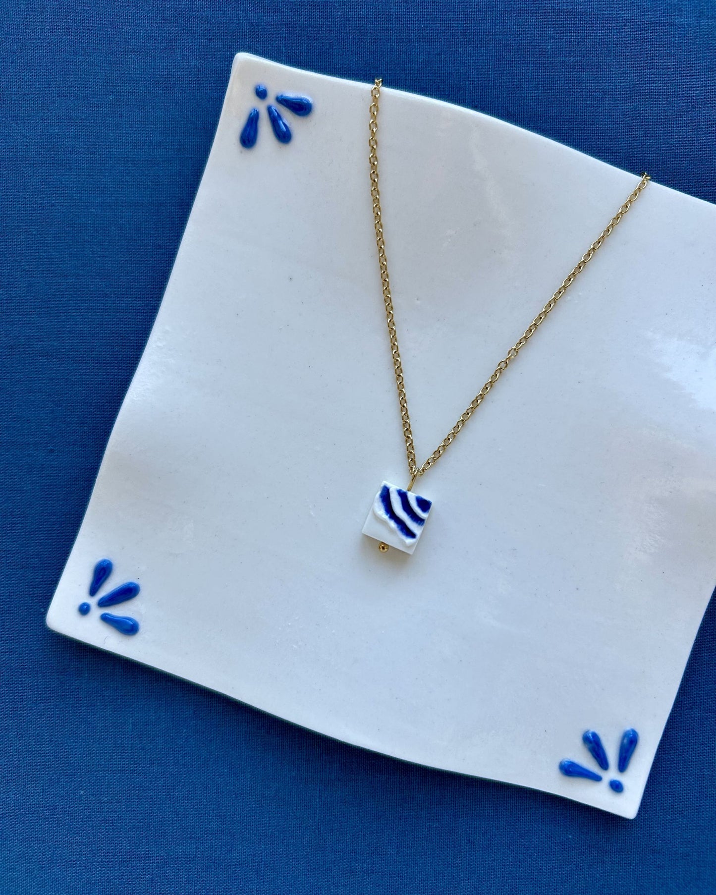 Wave Tiny Tile Necklace